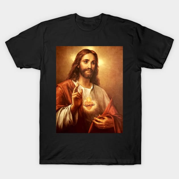 Jesus Most Sacred Heart T-Shirt by Beltschazar